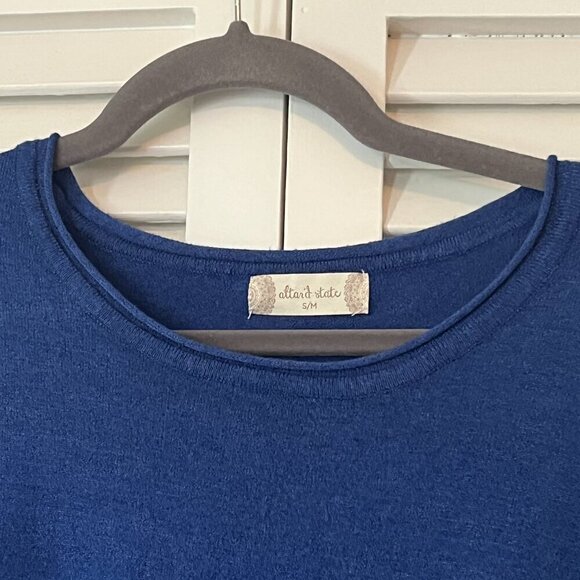 Altar'd State side knot tunic small medium women blue - Picture 3 of 9
